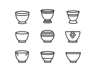 Mortar Minimalist 2D Line Art 