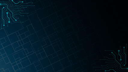 BACKGROUND WITH THE THEME OF CYBER TECHNOLOGY ADVANCEMENT, NETWORKS, AND DIGITAL STYLE