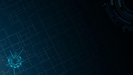 BACKGROUND WITH THE THEME OF CYBER TECHNOLOGY ADVANCEMENT, NETWORKS, AND DIGITAL STYLE