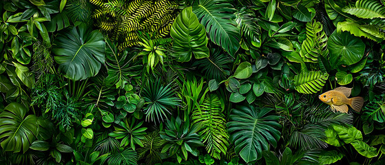 Tropical Lush Green Plants Wall Decor