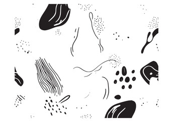 Naklejka premium black and white seamless pattern vector