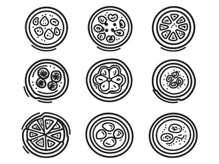 Tarte Tatin Ultra Minimalist 2D Line Art 