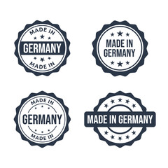 made in Germany labels set, German product emblem