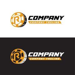Casino Style R Logo — Modern Business Logo with Chip Icon

