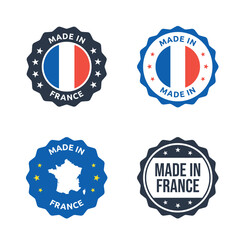 made in France labels set, French product emblem