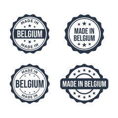 made in Belgium labels set, Belgian product icons