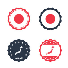 Japan stamp set, Japanese product labels