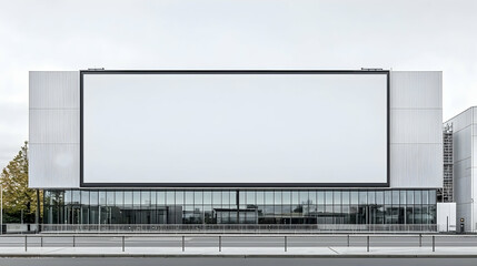 Obraz premium Modern Building Facade With Blank Screen