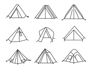 Tent Repair Kit Ultra Minimalist Line Art 
