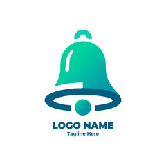 Flat bell icon logo vector bell alert bell clean bell simple bell graphic bell for app notification business interface startup branding professional modern identity