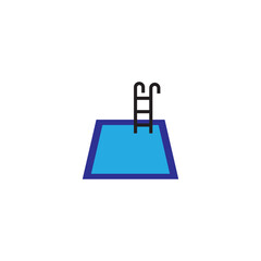 Fototapeta premium swimming pool icon