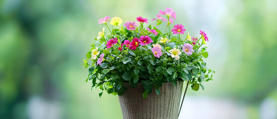 Colorful Hanging Basket Flowers