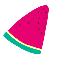 Juicy Watermelon Slice – Cute Fruit Illustration