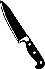Black and white knife vector illustration