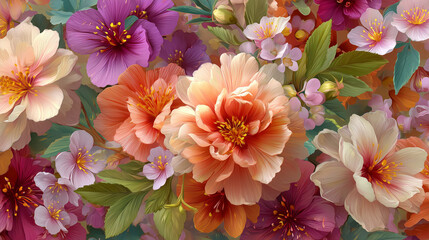Obraz premium Gorgeous and luxurious flower background wallpaper 
