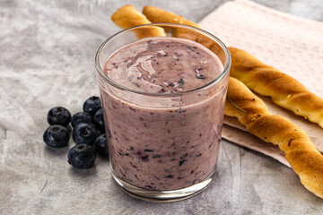 Blueberry milkshake sweet dessert drink