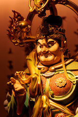 Decoration inside the beautiful Buddha Tooth Relic Temple in Singapore 