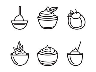 Vanilla Pudding Minimalist Line Art Set 