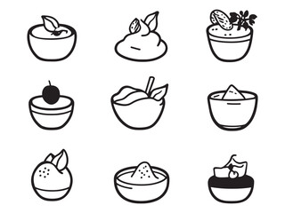 Vanilla Pudding Minimalist Line Art 