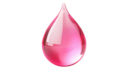Obraz premium drop of pink water on white background