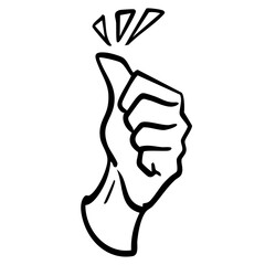 親指を立てるジェスチャーのイラスト ベクター黒