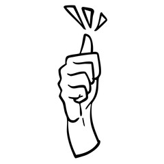親指を立てるジェスチャーのイラスト ベクター黒