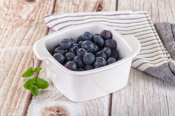 Raw ripe sweet and juicy blueberry
