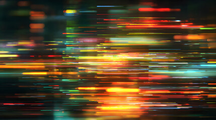 Abstract light trails with blurred motion and vibrant colors creating a dynamic and energetic effect