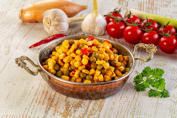 Mexican vegetable mix - corn, pepper and peas