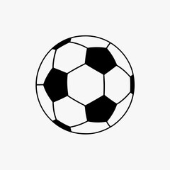 Fototapeta premium Black and white football 3d vector illustration.