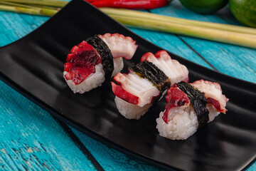 Japanese cuisine - sushi with octopus