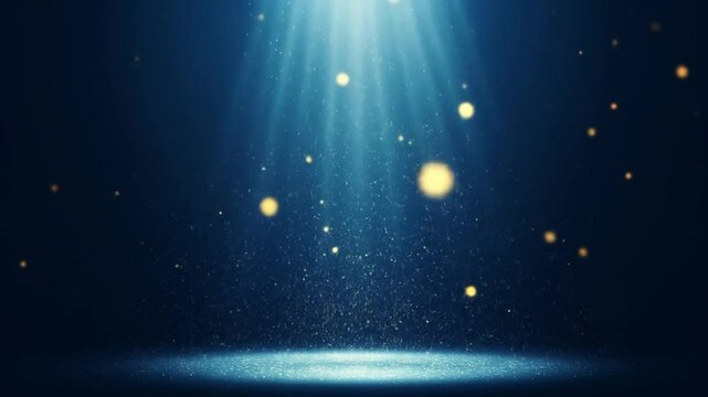 Pentecost celebration. Blue background with glowing light