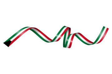 Set of flag ribbon with colors of   for independence day celebration decoration