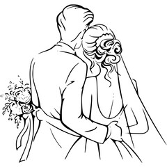 silhouette of a couple