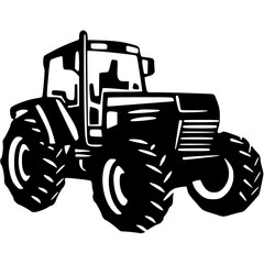 tractor isolated on white