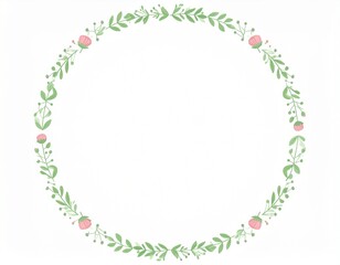 緑の葉が生い茂るボタニカルなフレーム