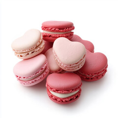 Obraz premium A delightful assortment of heart-shaped macarons, perfect for expressing love or celebrating a special occasion