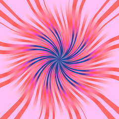 Illustrated pink gradient light blurred effects, shiny ribbon, line art on twirls textured background. Ideal for wallpaper, card template, web banner, branding etc., 