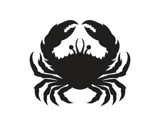 crab silhouette, crab sea animal, crab sharp claw, black crab