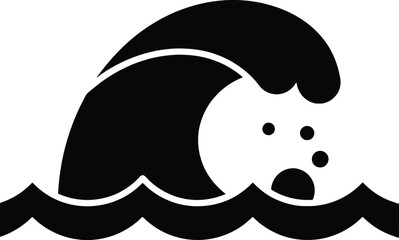 Powerful Ocean Wave Vector Illustration A Dramatic Design