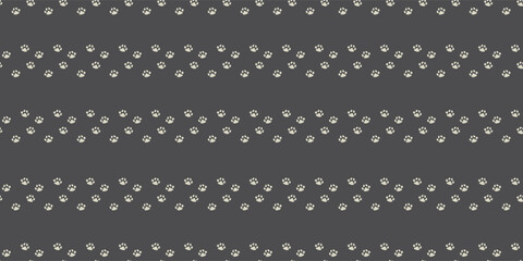 Seamless paw print pattern in soft neutral colors, perfect for kids' designs, textiles, pet branding, or stationery. Adorable and versatile vector background.