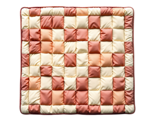 Quilted Patchwork Blanket in Checkerboard Pattern