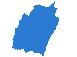 Manipur Blue Vector Map  Flat State Silhouette for Digital Designs