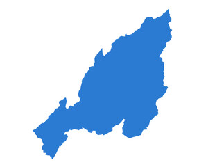 Nagaland Blue Vector Map  Flat State Silhouette for Digital Designs