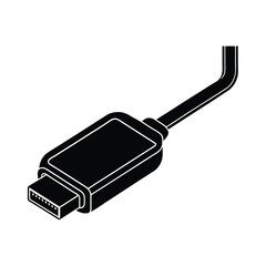 Black and White USB Type C Connector