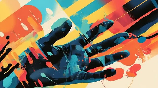 abstract colorful background with graffiti