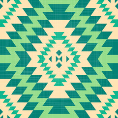 Southwestern Navajo Rug with Geometric Diamond Pattern
