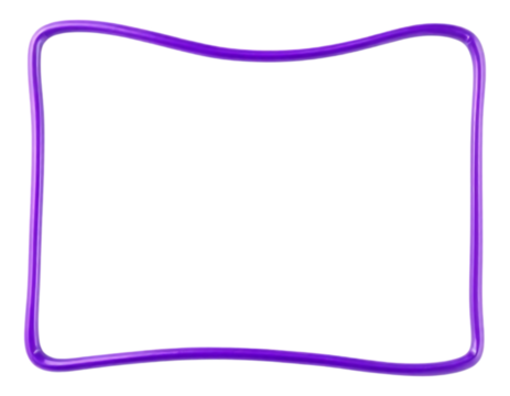 Purple Decorative Hand-Drawn Rounded Frame