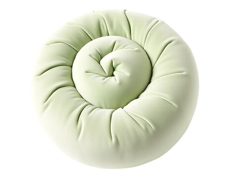 Spiral-Shaped Sage Green Decorative Pillow