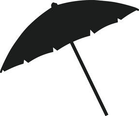 Minimal Beach Umbrella Silhouette Vector – Simple Summer Shade © MdImran
